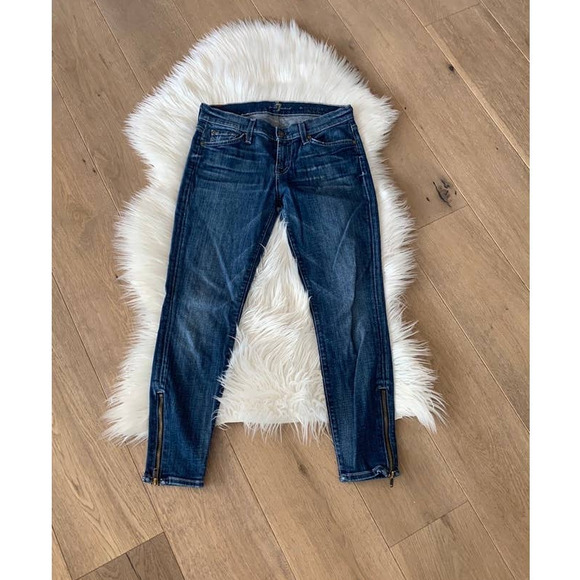 7 For All Mankind Denim - 7 for all mankind Women's the Cropped Skinny Jeans Size 26